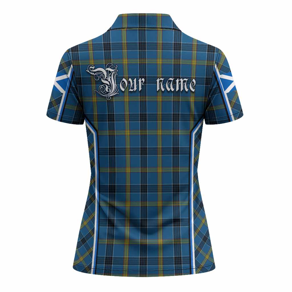 Laing Tartan Crest Women's Polo Shirt Scotland Coat of Arm Flag Style - Tartan Vibes Clothing