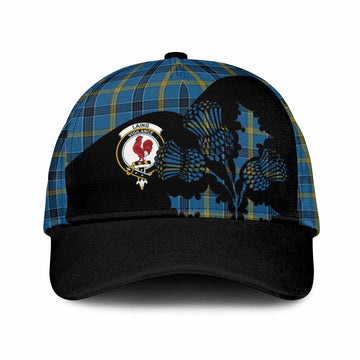 Laing Tartan Family Crest Classic Cap Scotland Thistle Floral Flag Style