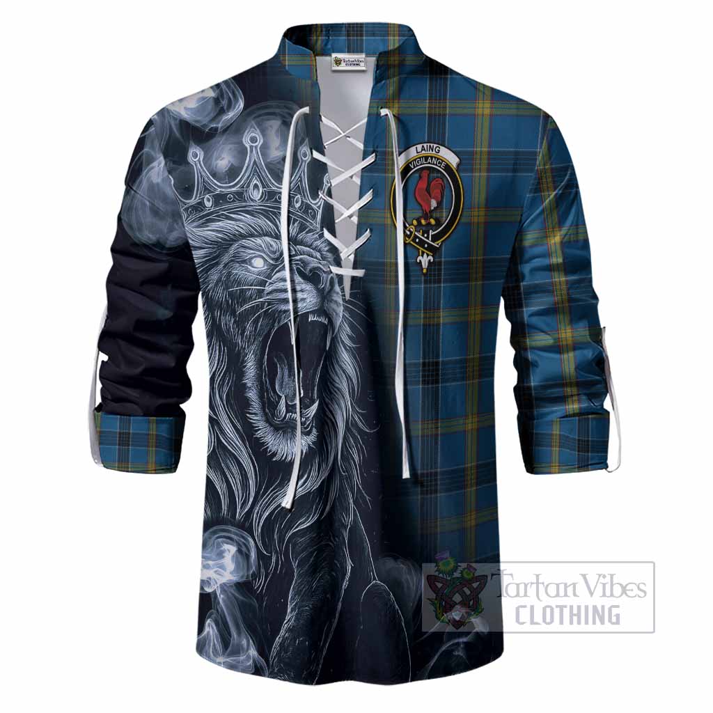 Laing Tartan Ghillie Shirt Roaring Lion Heritage