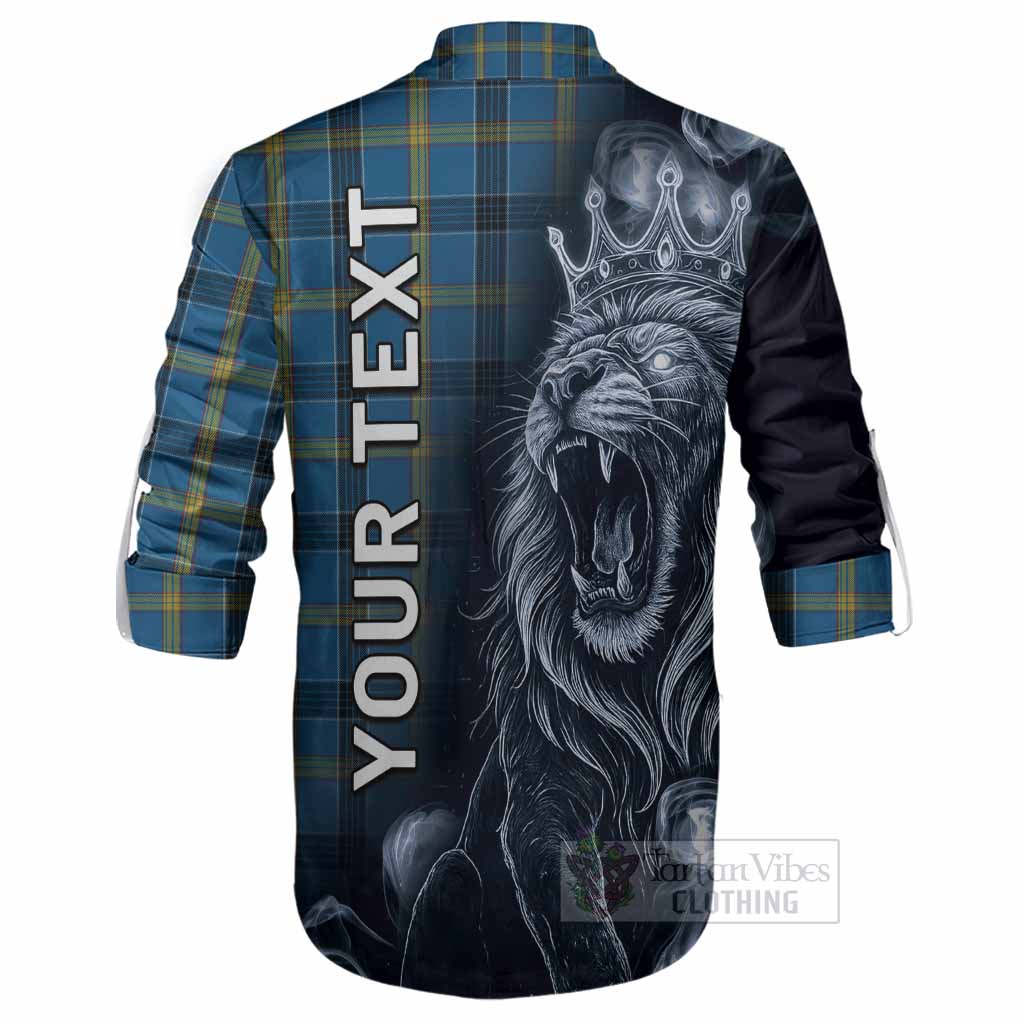 Laing Tartan Ghillie Shirt Roaring Lion Heritage