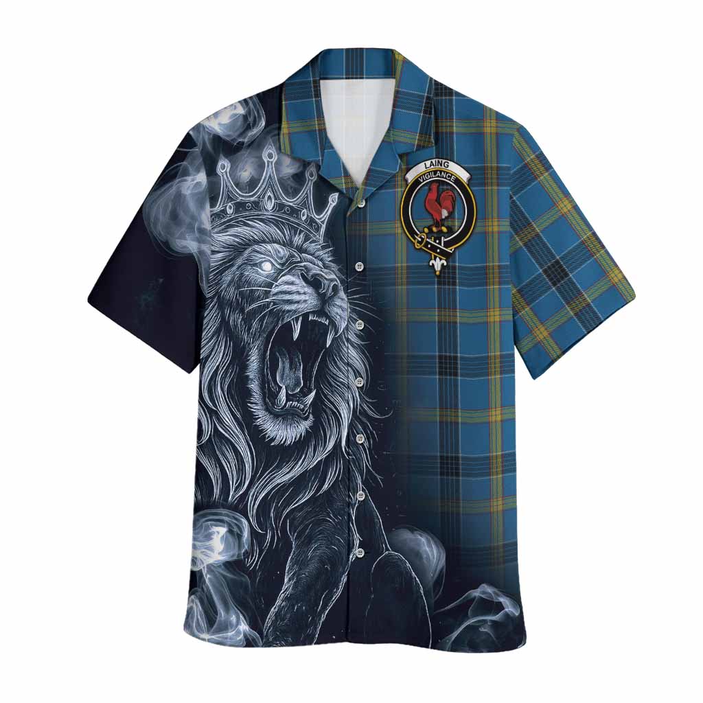 Laing Tartan Hawaiian Shirt Roaring Lion Heritage