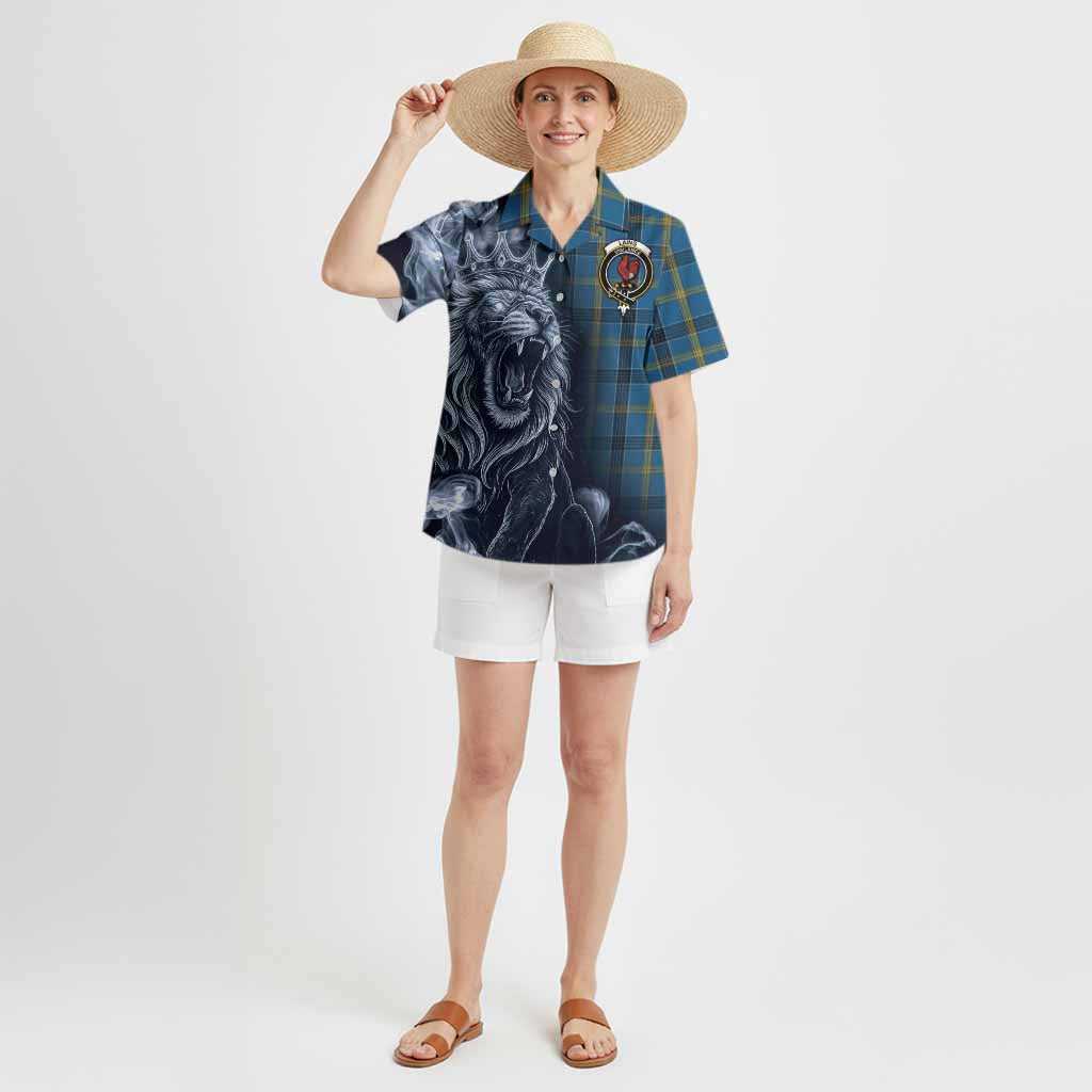 Laing Tartan Hawaiian Shirt Roaring Lion Heritage