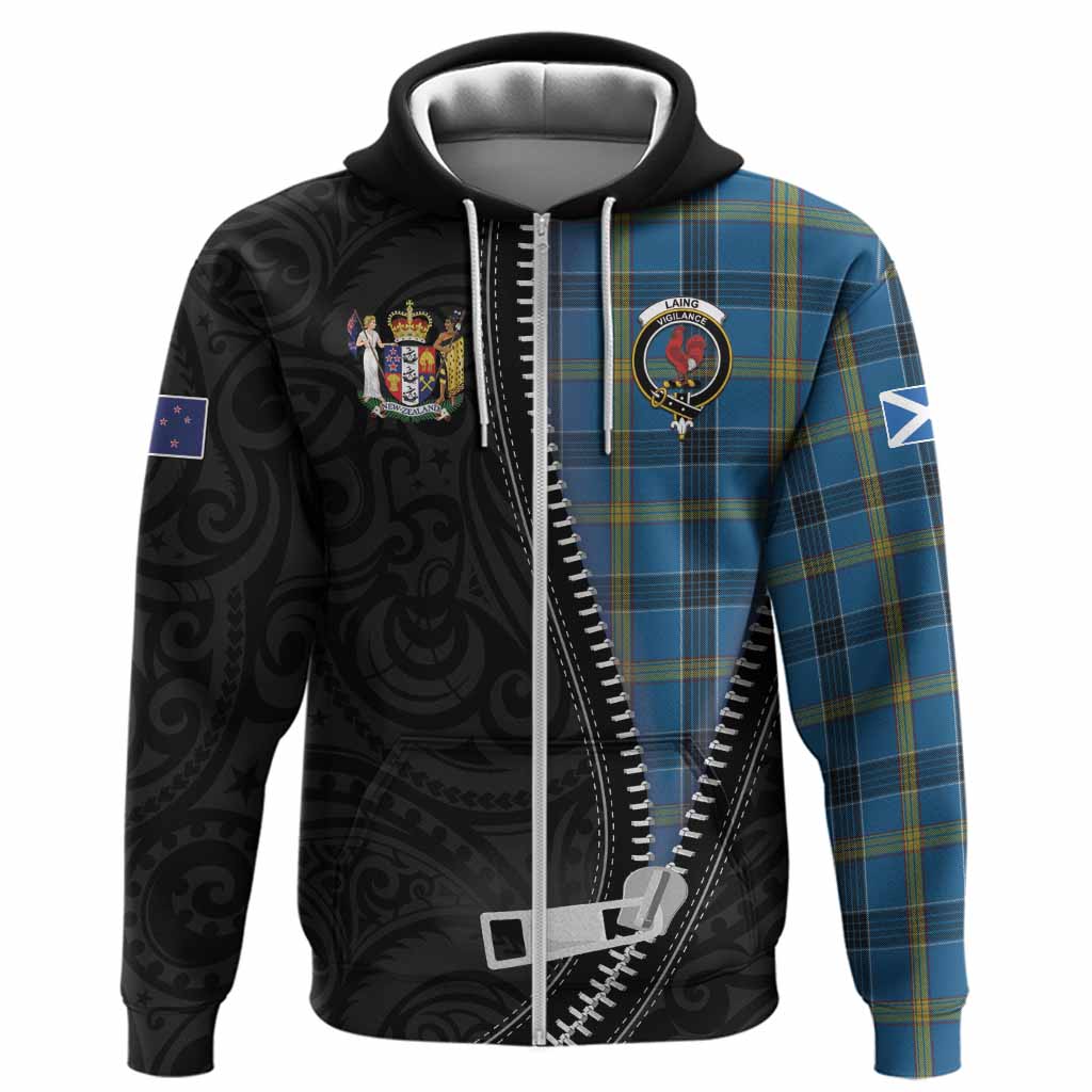 Laing Tartan Hoodie New Zealand Pattern Unique Zipper Stylized