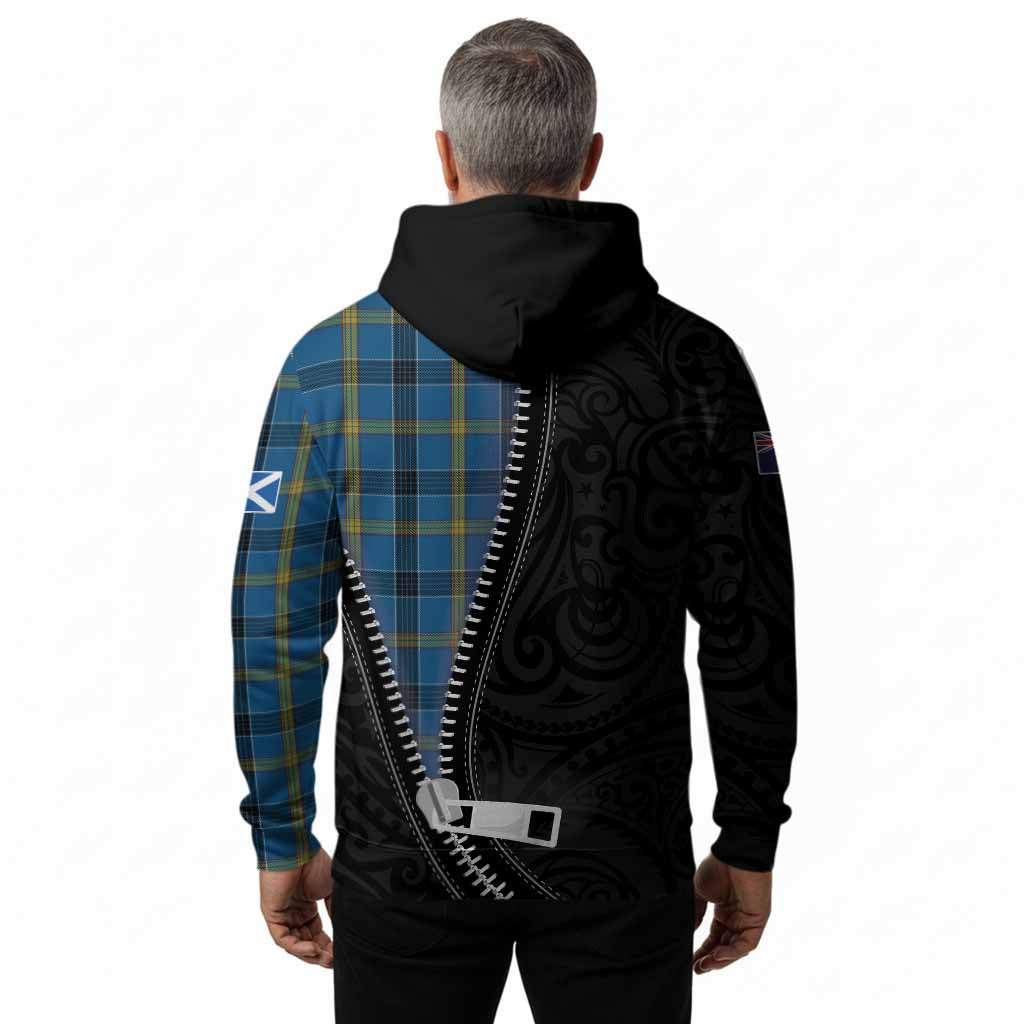 Laing Tartan Hoodie New Zealand Pattern Unique Zipper Stylized