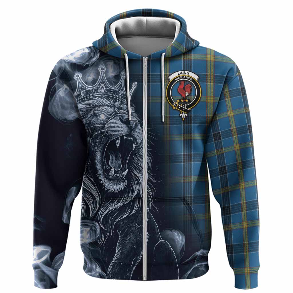 Laing Tartan Hoodie Roaring Lion Heritage