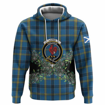 Laing Tartan Hoodie Thistle Scottish Spirit