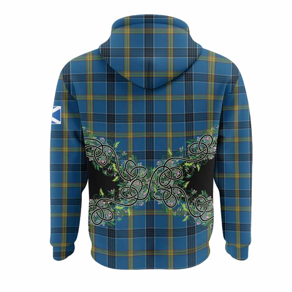 Laing Tartan Hoodie Thistle Scottish Spirit