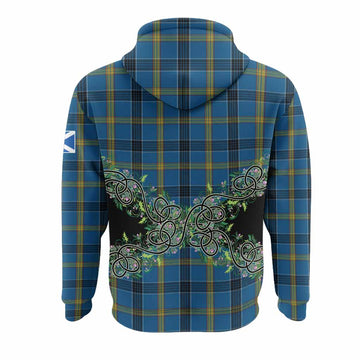 Laing Tartan Hoodie Thistle Scottish Spirit