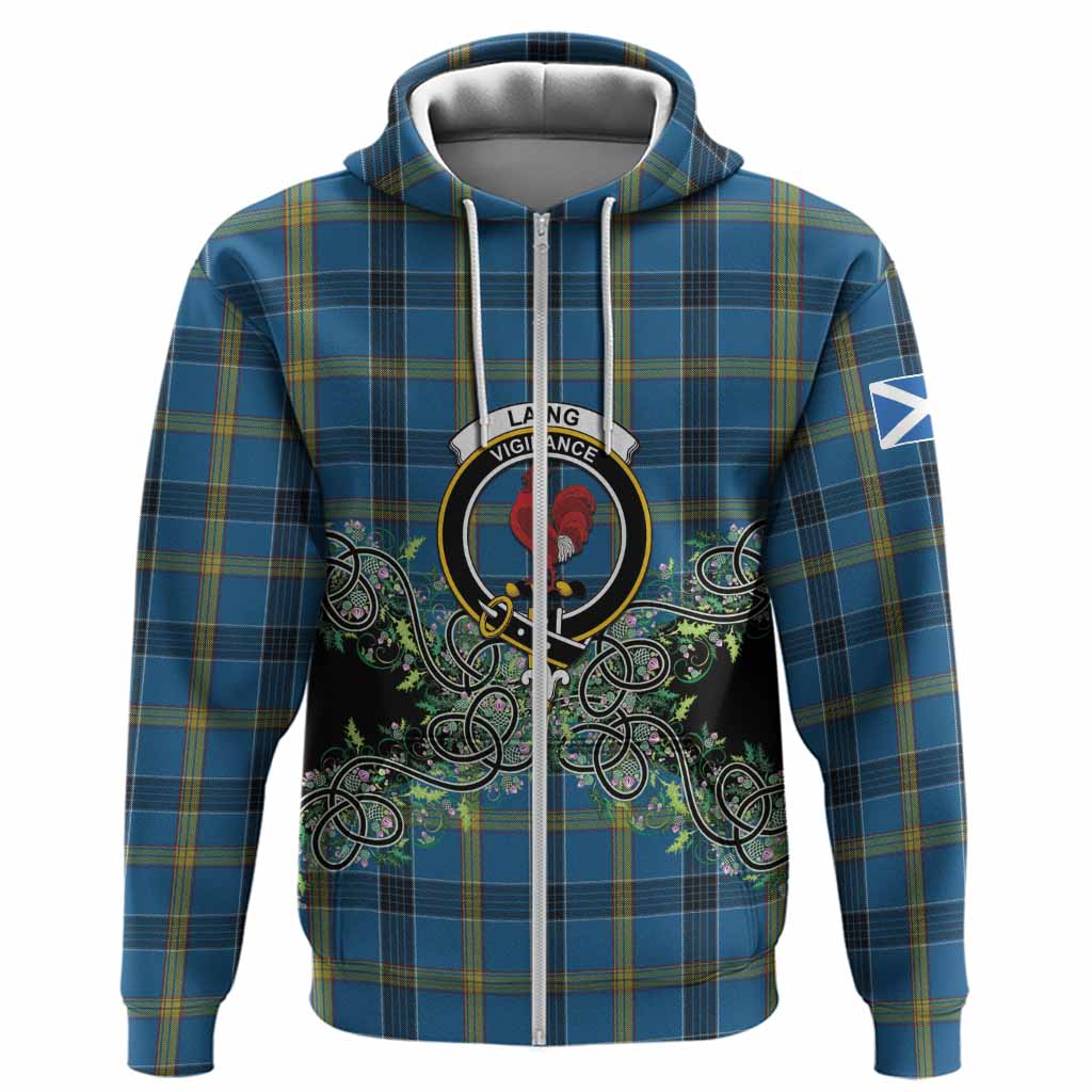 Laing Tartan Hoodie Thistle Scottish Spirit