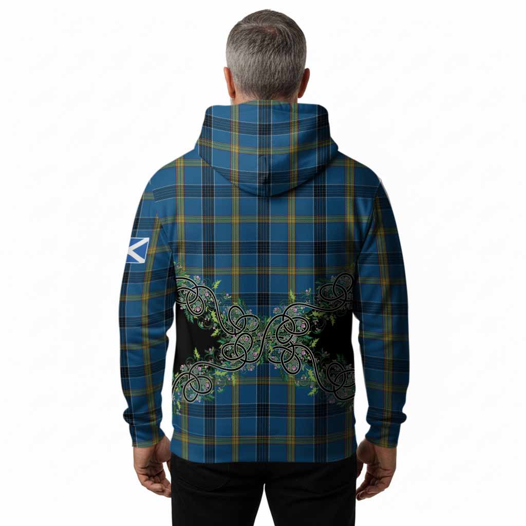 Laing Tartan Hoodie Thistle Scottish Spirit