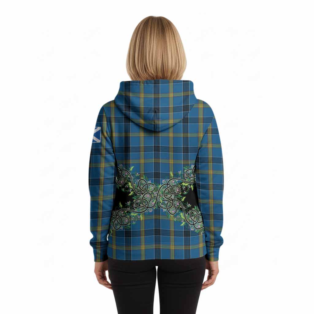 Laing Tartan Hoodie Thistle Scottish Spirit