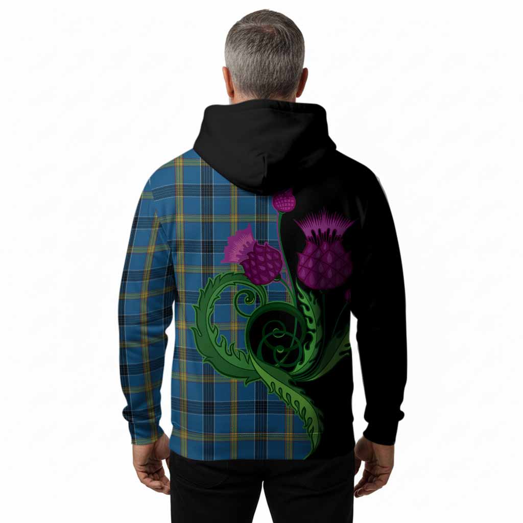 Laing Tartan Hoodie Traditional Scottish Thistle