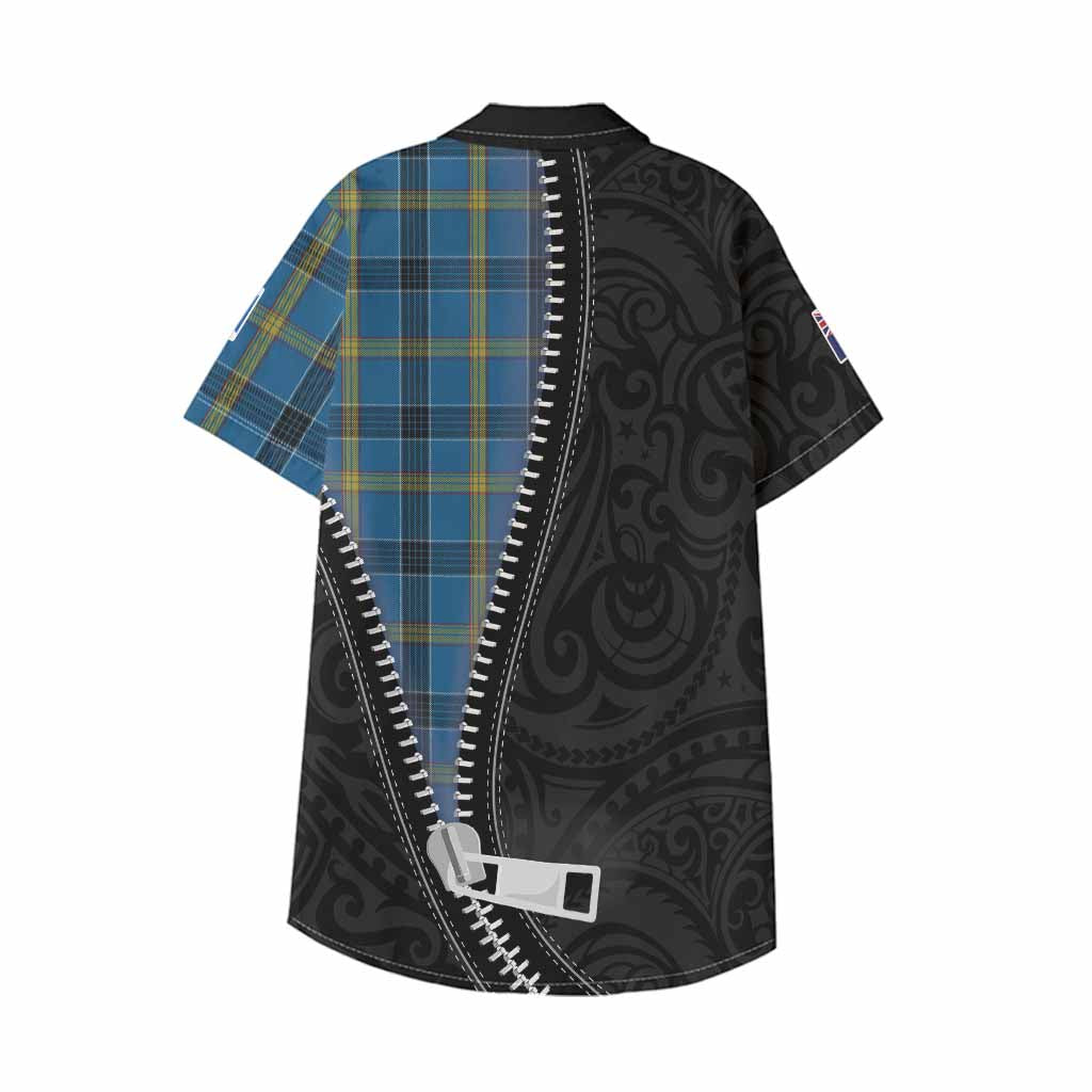 Laing Tartan Kid Hawaiian Shirt New Zealand Pattern Unique Zipper Stylized