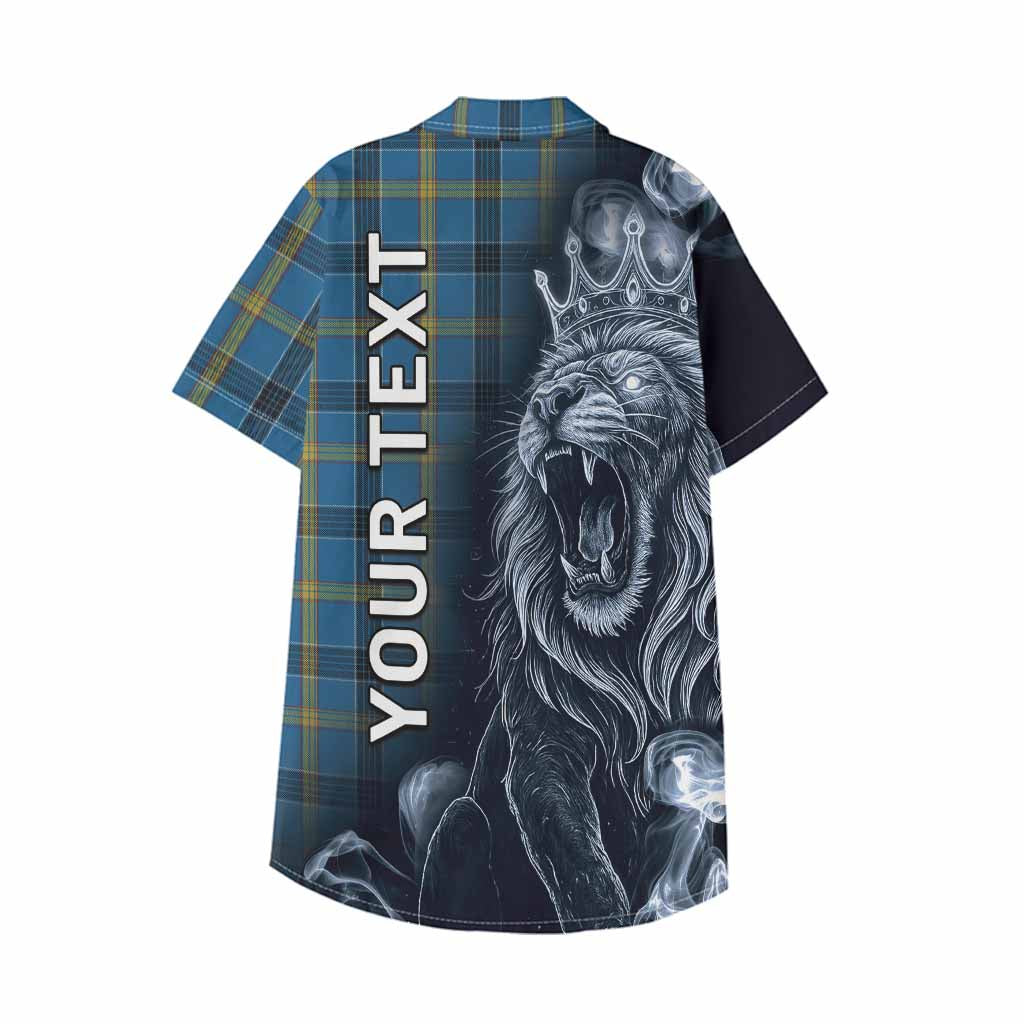 Laing Tartan Kid Hawaiian Shirt Roaring Lion Heritage