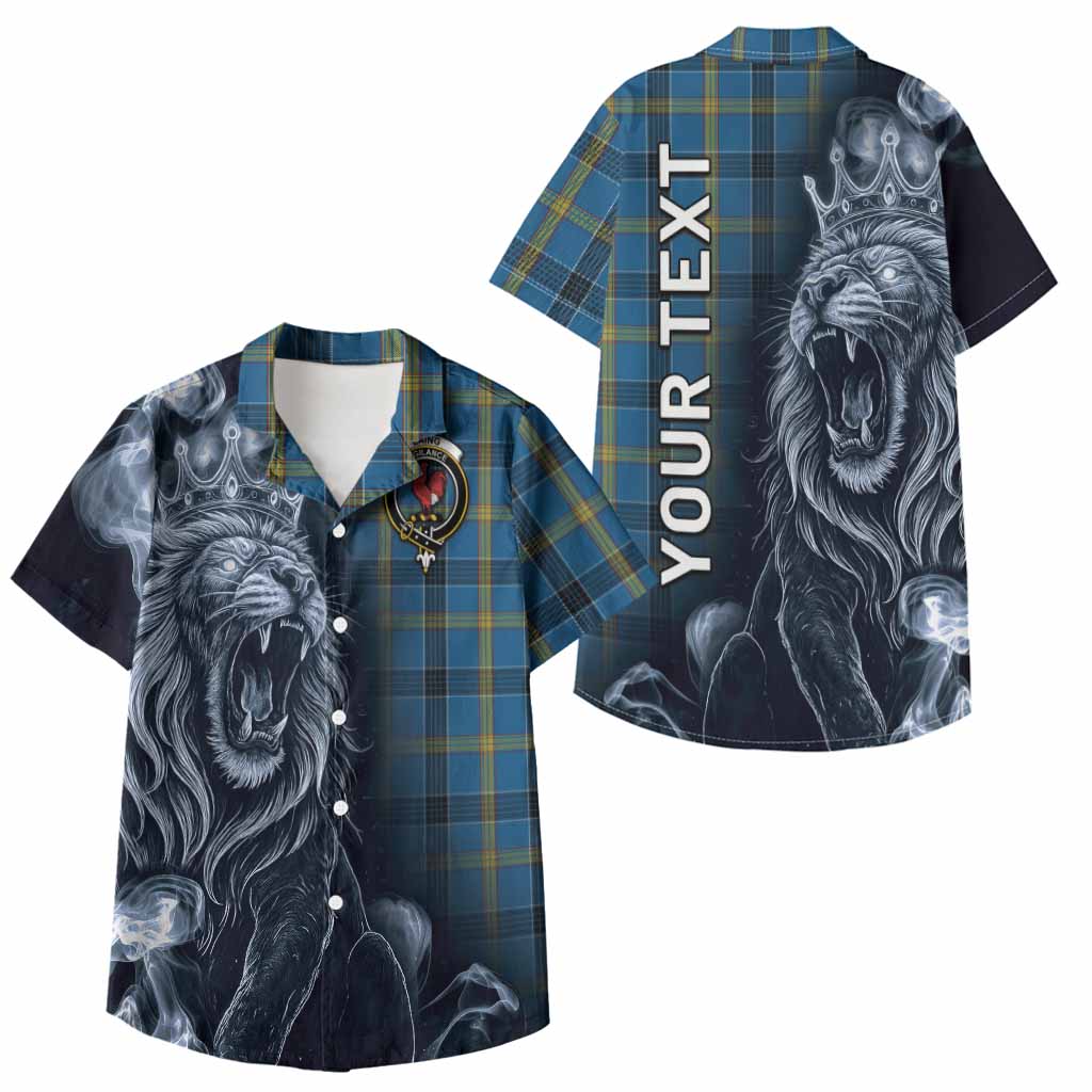Laing Tartan Kid Hawaiian Shirt Roaring Lion Heritage