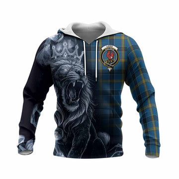 Laing Tartan Knitted Hoodie Roaring Lion Heritage
