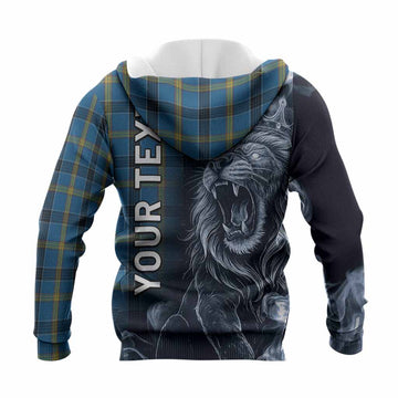 Laing Tartan Knitted Hoodie Roaring Lion Heritage