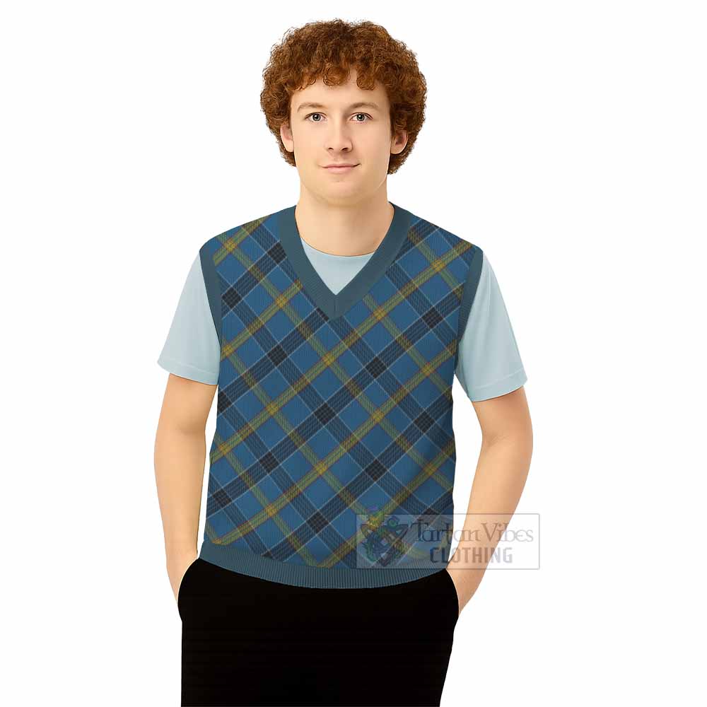 Laing Tartan  Knitted V-Neck Vest Cross Style