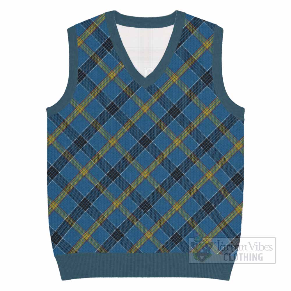 Laing Tartan  Knitted V-Neck Vest Cross Style