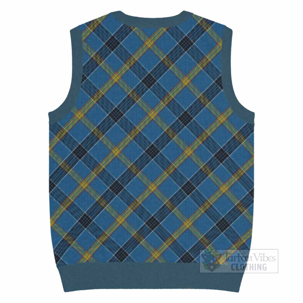 Laing Tartan  Knitted V-Neck Vest Cross Style