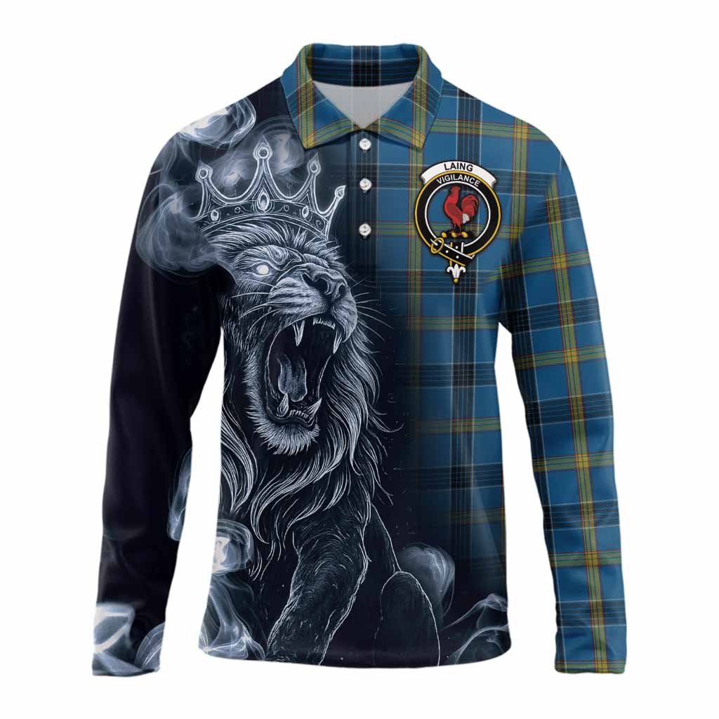 Laing Tartan Long Sleeve Polo Shirt Roaring Lion Heritage
