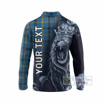 Laing Tartan Long Sleeve Polo Shirt Roaring Lion Heritage