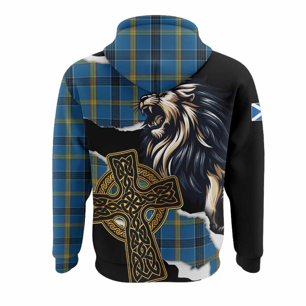 Laing Tartan Scottish Hoodie Lion Celtic Heritage