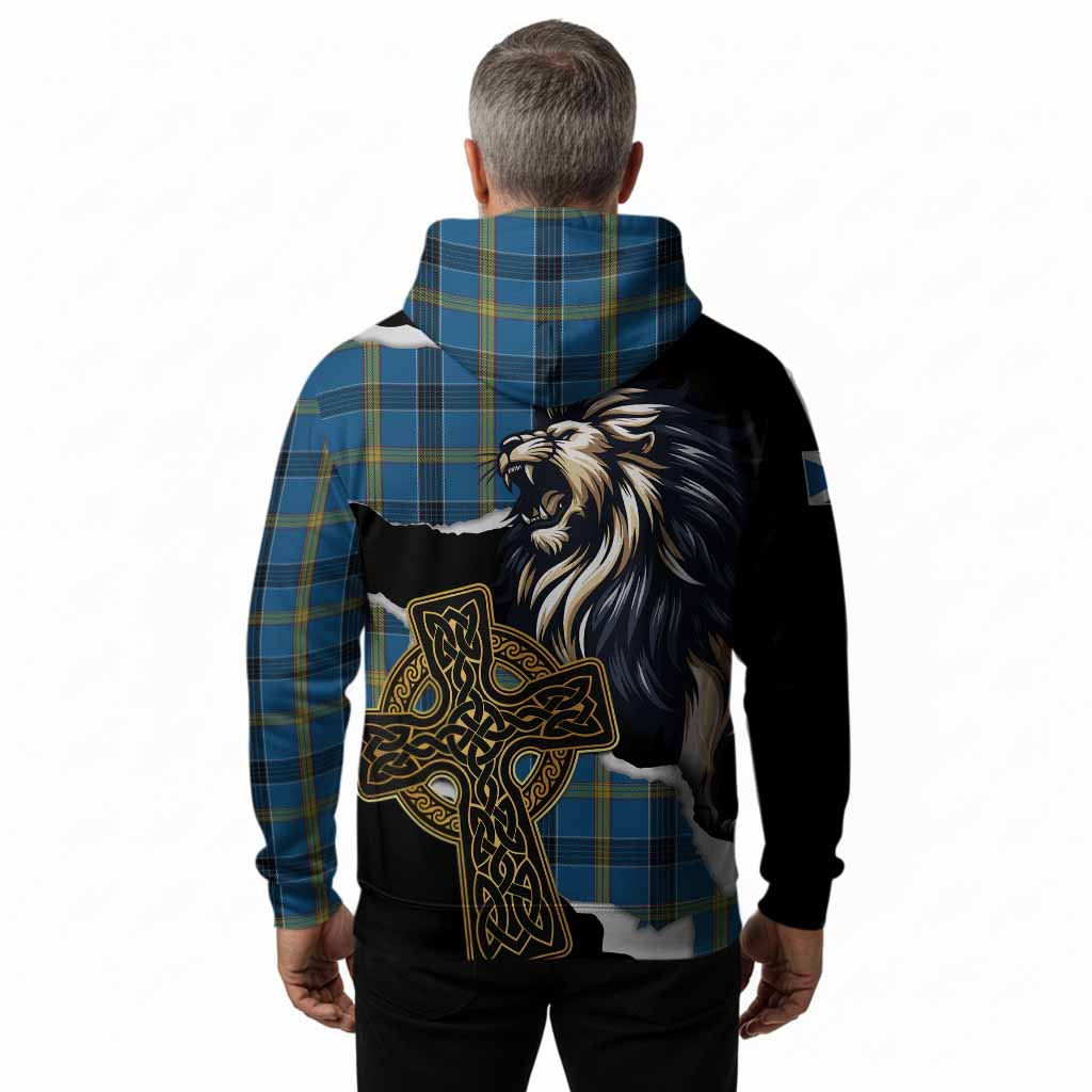 Laing Tartan Scottish Hoodie Lion Celtic Heritage