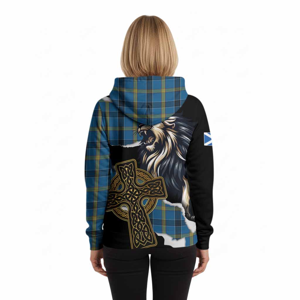 Laing Tartan Scottish Hoodie Lion Celtic Heritage