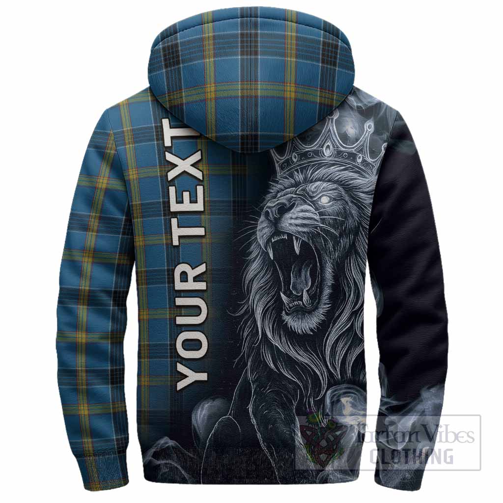 Laing Tartan Sherpa Hoodie Roaring Lion Heritage
