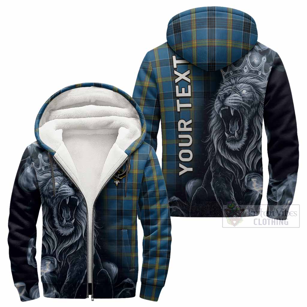 Laing Tartan Sherpa Hoodie Roaring Lion Heritage