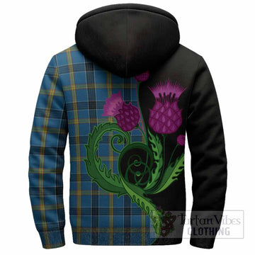 Laing Tartan Sherpa Hoodie Traditional Scottish Thistle