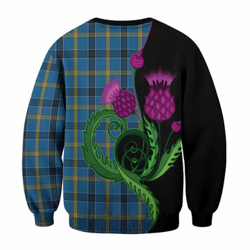 Laing Tartan Sweatshirt Traditional Scottish Thistle