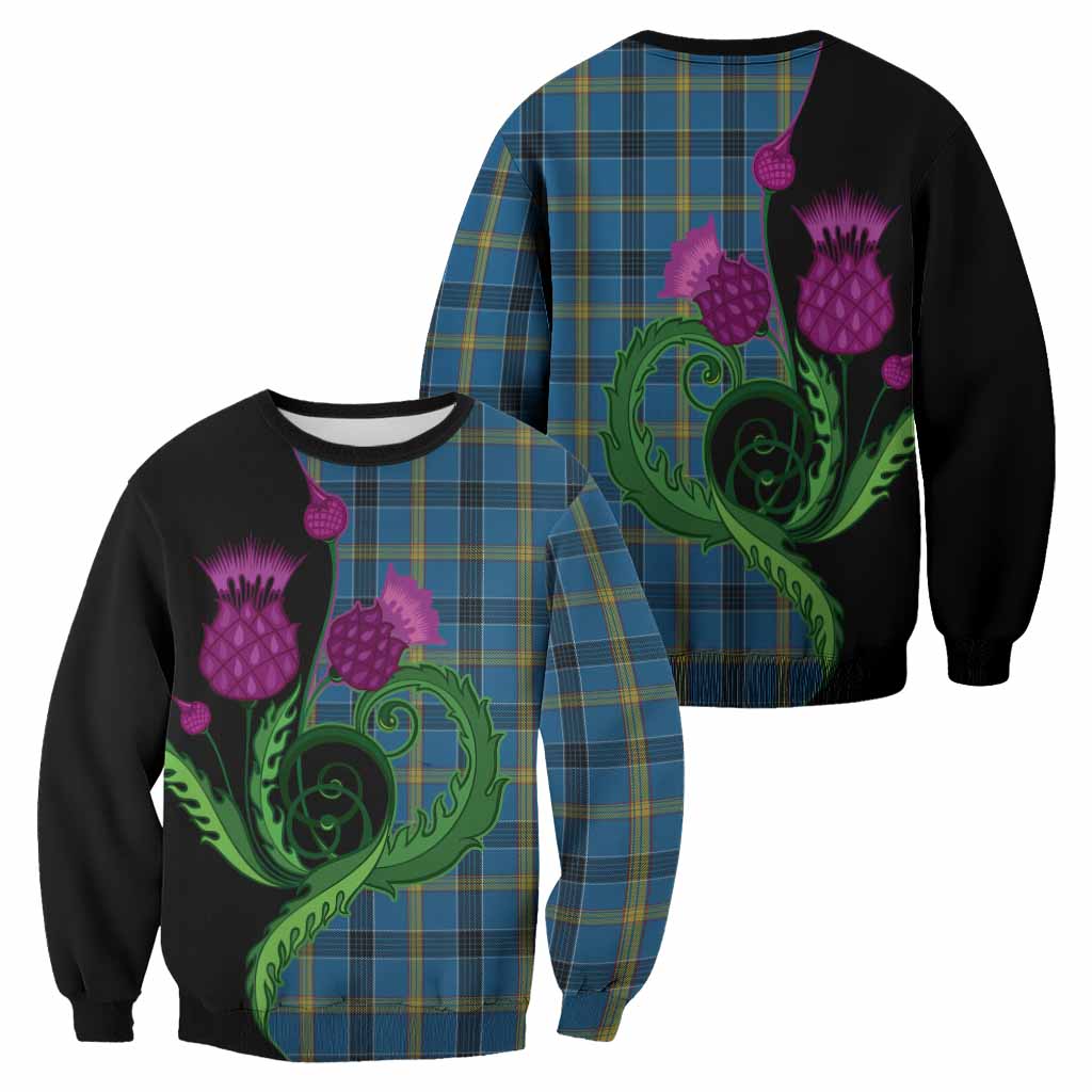 Laing Tartan Sweatshirt Traditional Scottish Thistle