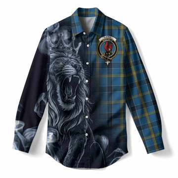 Laing Tartan Women Casual Shirt Roaring Lion Heritage