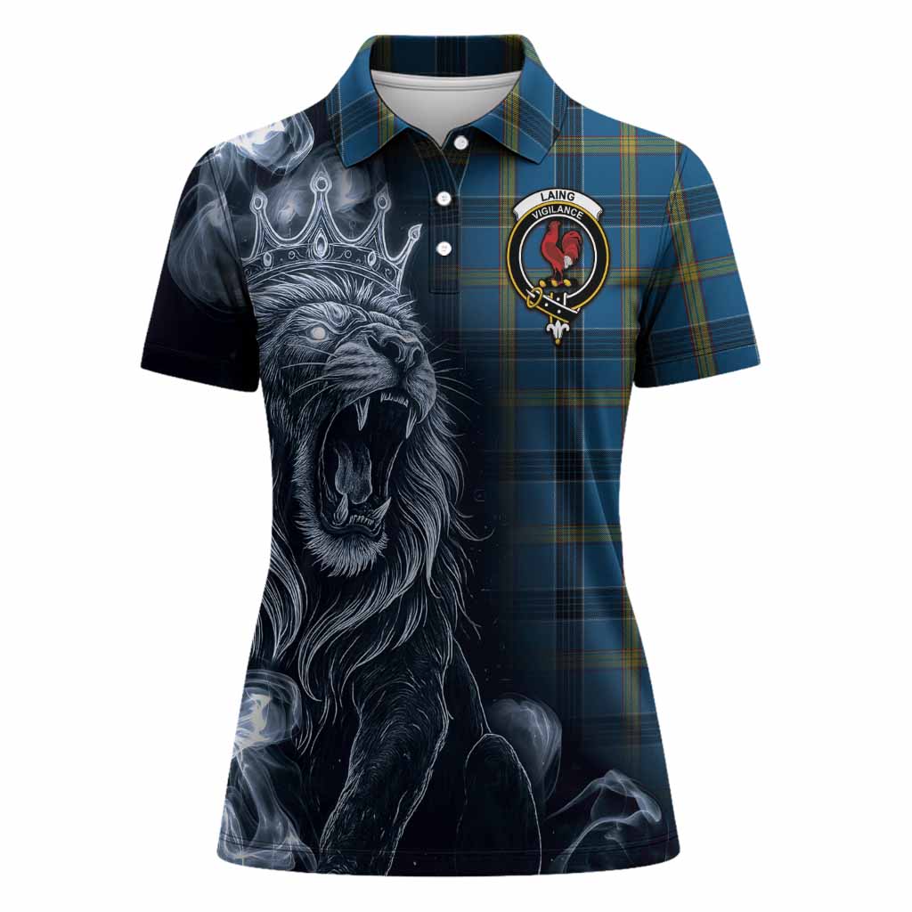 Laing Tartan Women Polo Shirt Roaring Lion Heritage