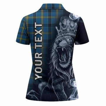 Laing Tartan Women Polo Shirt Roaring Lion Heritage