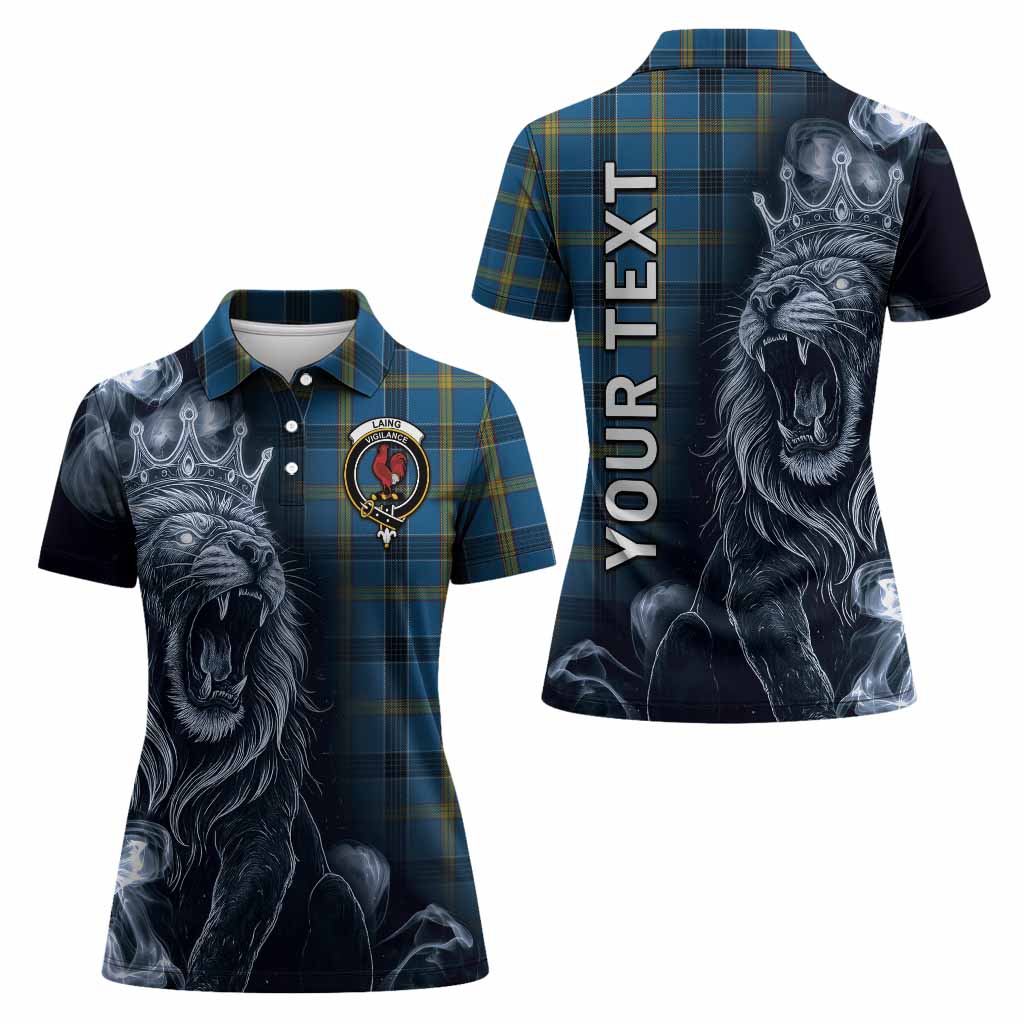 Laing Tartan Women Polo Shirt Roaring Lion Heritage