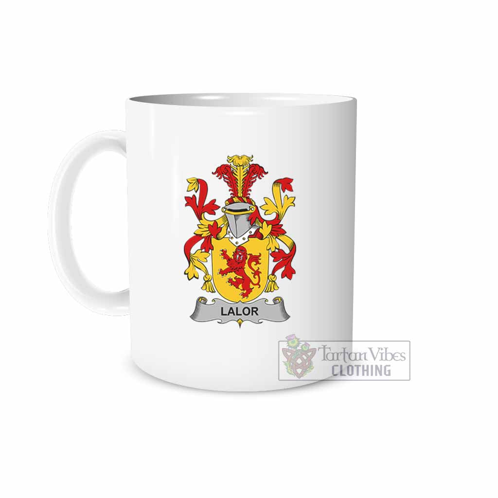 Lalor Irish Clan Coat of Arms Ceramic Mug White - 2D-tartanvibesclothing