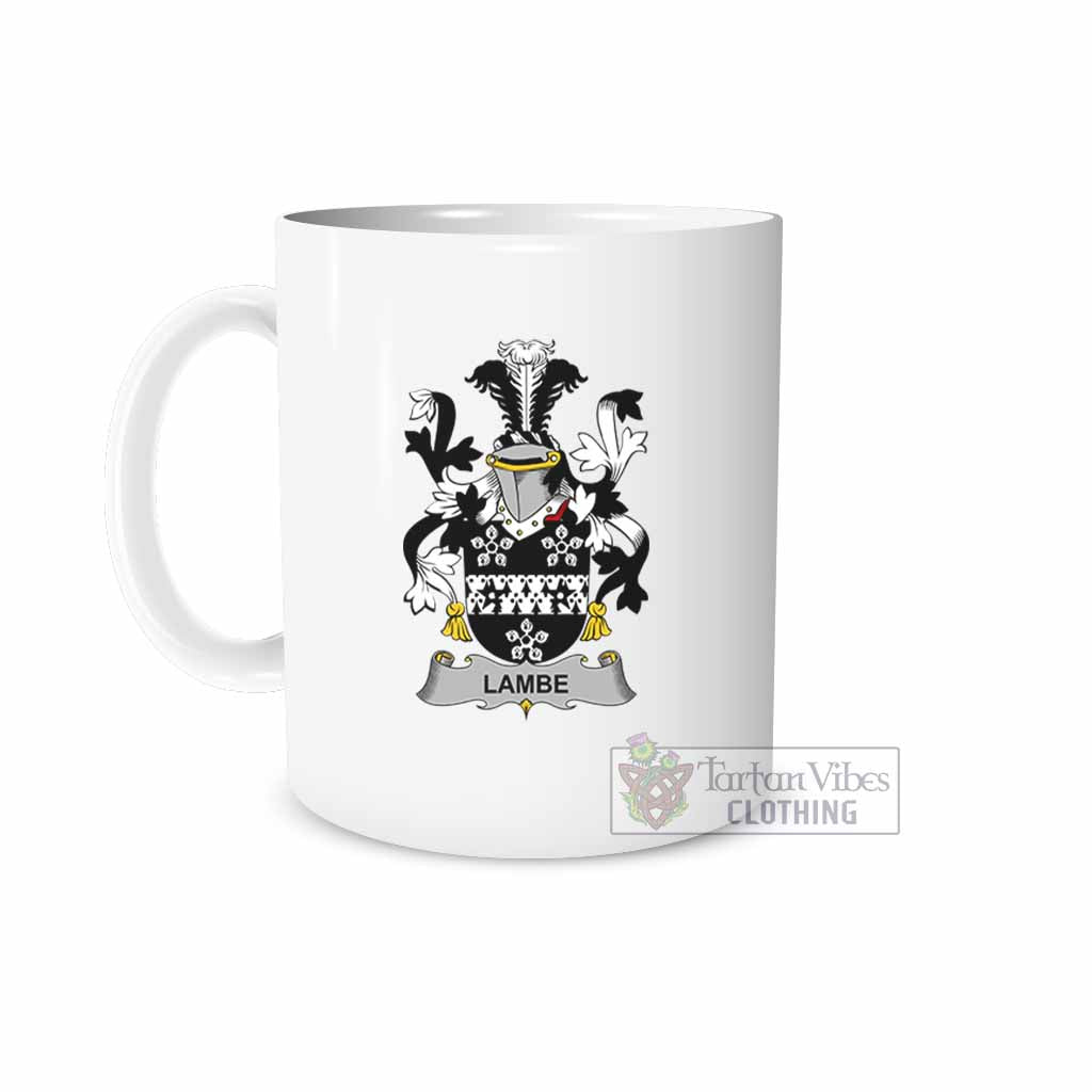 Lambe Irish Clan Coat of Arms Ceramic Mug White - 2D-tartanvibesclothing