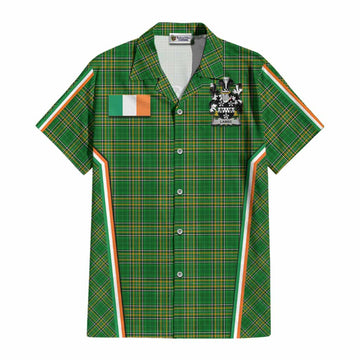 Lambe Irish Clan Coat of Arm Tartan Cotton Hawaiian Shirt Flag Style