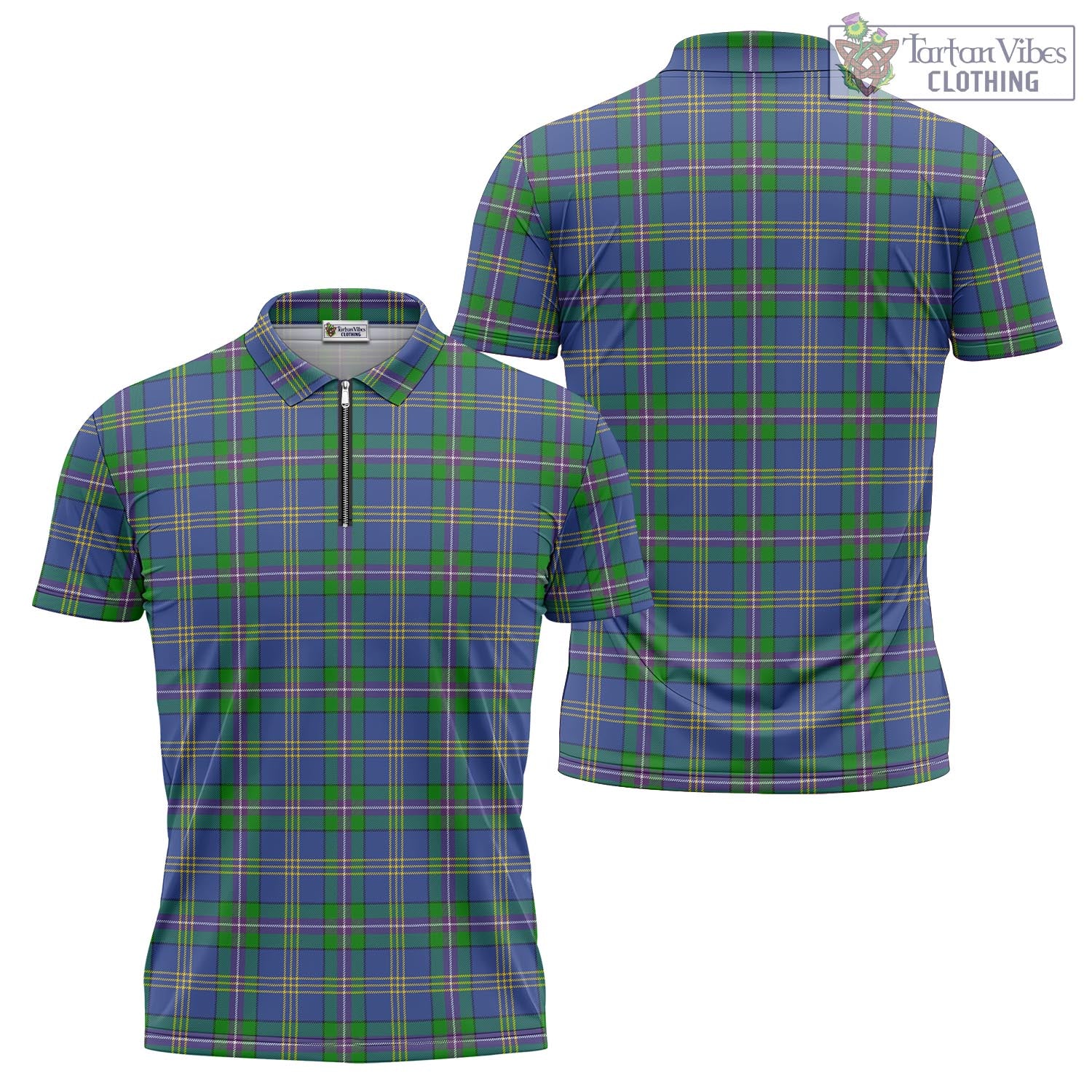 Tartan Vibes Clothing Lambert Tartan Zipper Polo Shirt