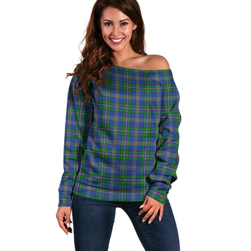 Lambert Tartan Off Shoulder Women Sweater Women - Tartan Vibes Clothing