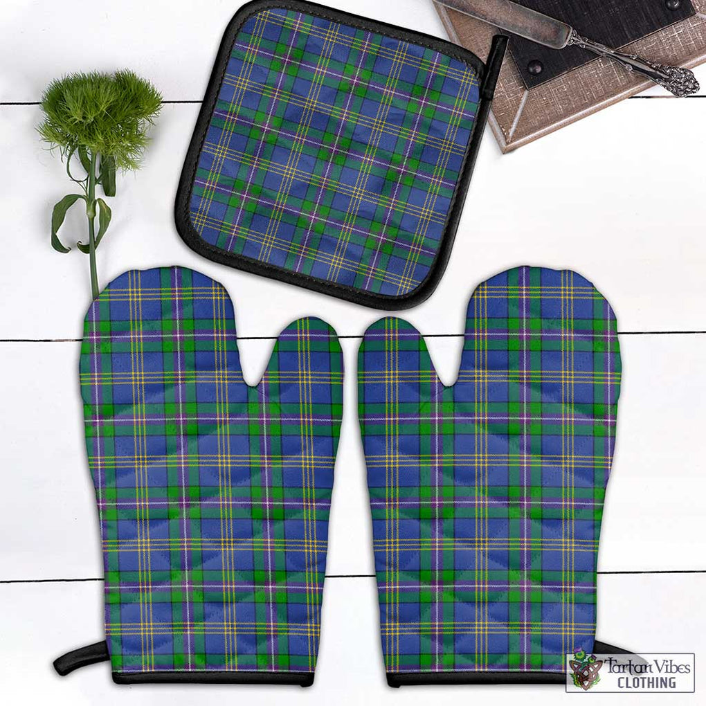 Lambert Tartan Combo Oven Mitt & Pot-Holder Combo 1 Oven Mitt & 1 Pot-Holder Black - Tartan Vibes Clothing