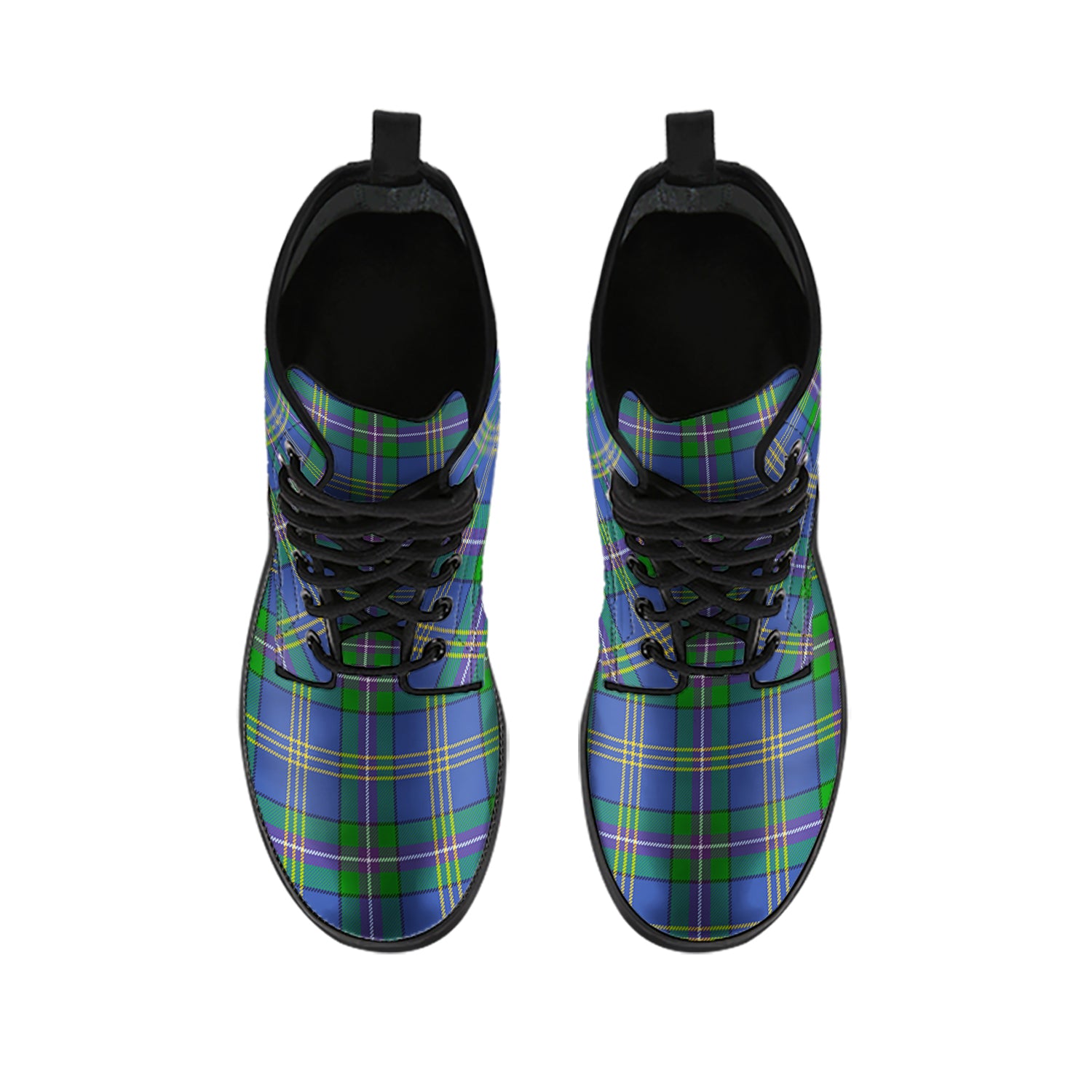 Lambert Tartan Leather Boots - Tartan Vibes Clothing