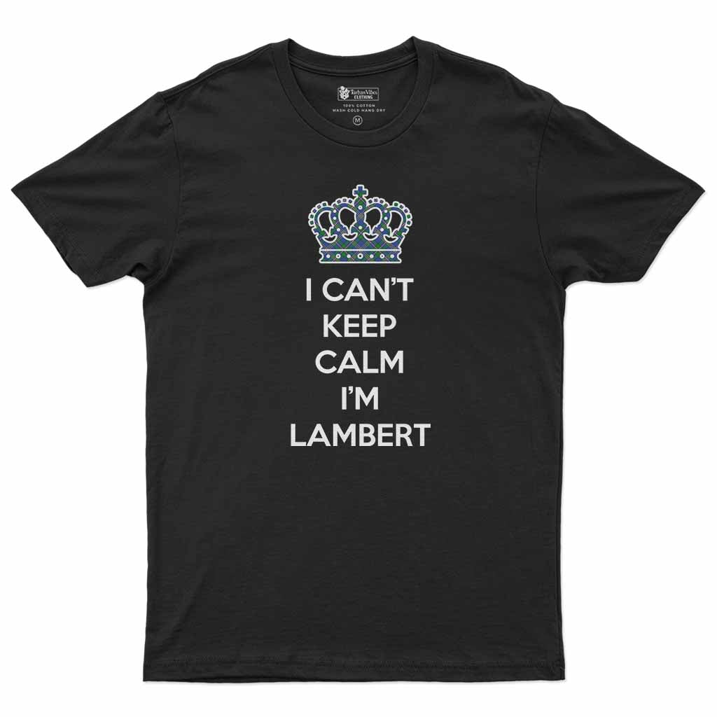 Lambert Can't Keep Calm Men's T-Shirt Black - Tartan Vibes Clothing