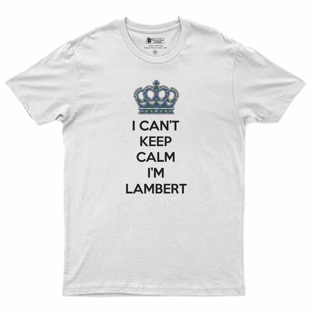 Lambert Can't Keep Calm Men's T-Shirt White - Tartan Vibes Clothing