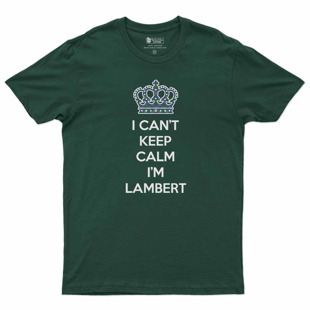 Lambert Can't Keep Calm Men's T-Shirt Forest Green - Tartan Vibes Clothing