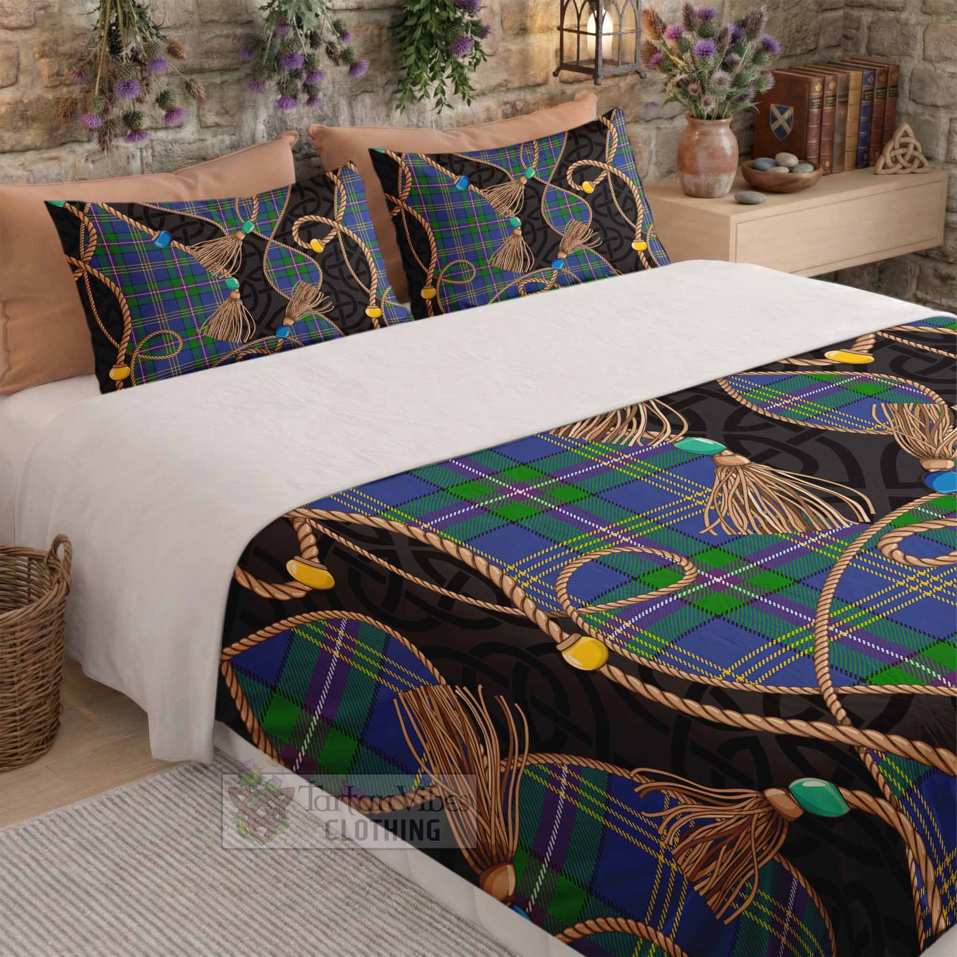 Lambert Scottish Tartan Twisted Ropes Stylized Bedding Set - Tartan Vibes Clothing