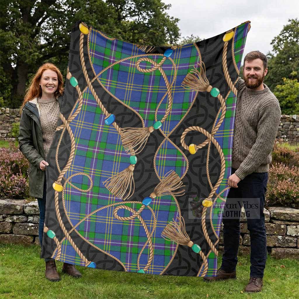 Lambert Scottish Tartan Twisted Ropes Stylized Blanket - Tartan Vibes Clothing